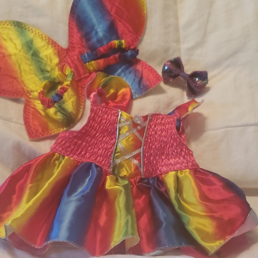 Build a Bear Rainbow Dress